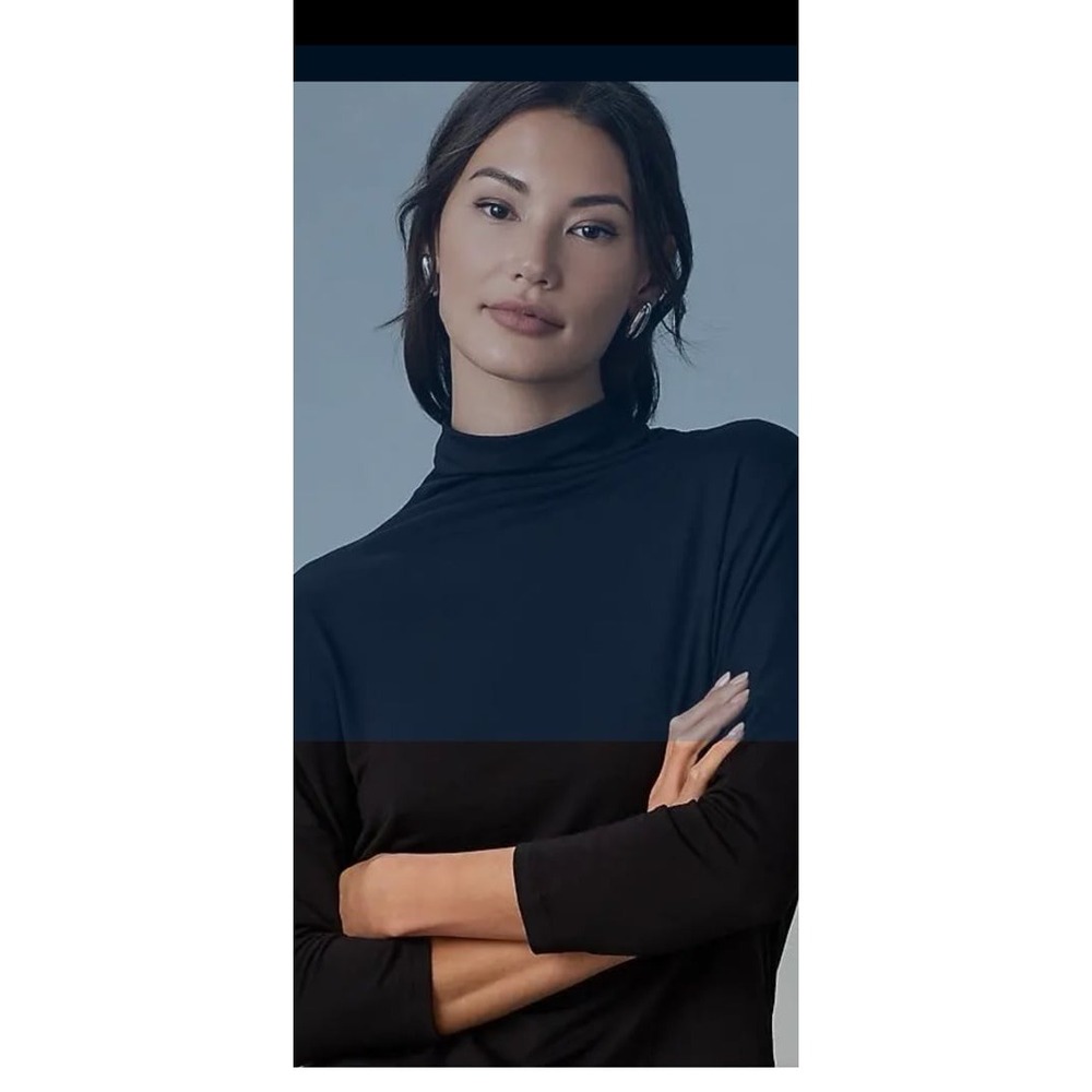 Anthropologie dolman sleeve turtleneck black top size small